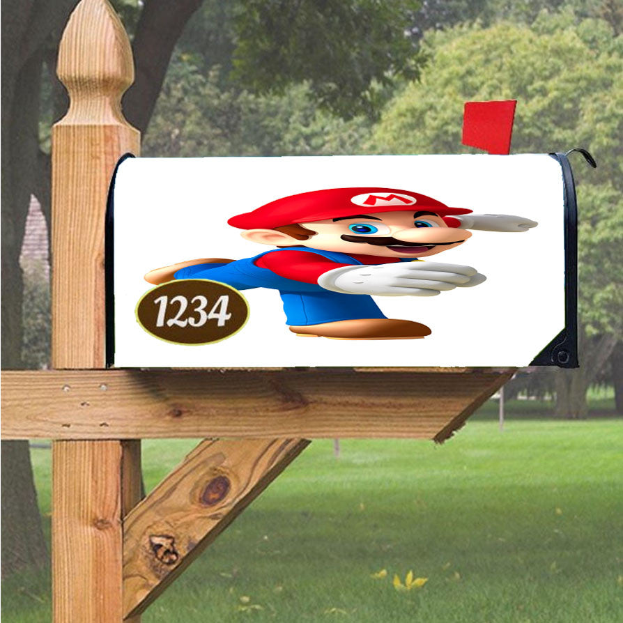 Mario Hd Mobile Wallpaper Magnetic Mailbox Cover 18" X 21" Outdoor Decor