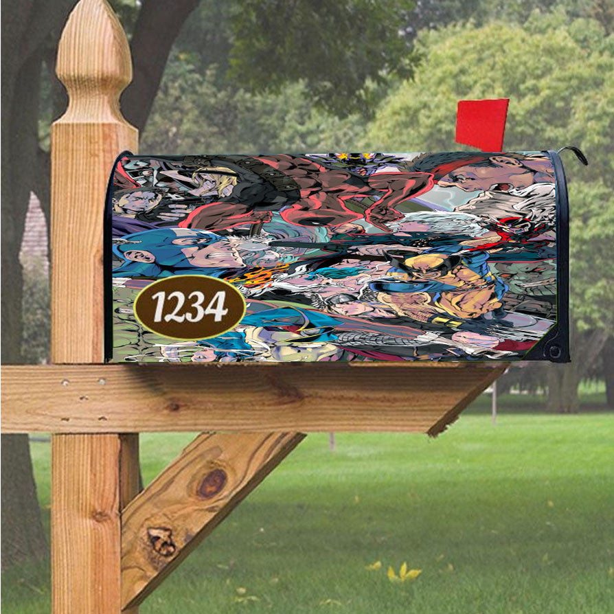 Marvel Vs Capcom Characters Magnetic Mailbox Cover 18" X 21" Outdoor Decor