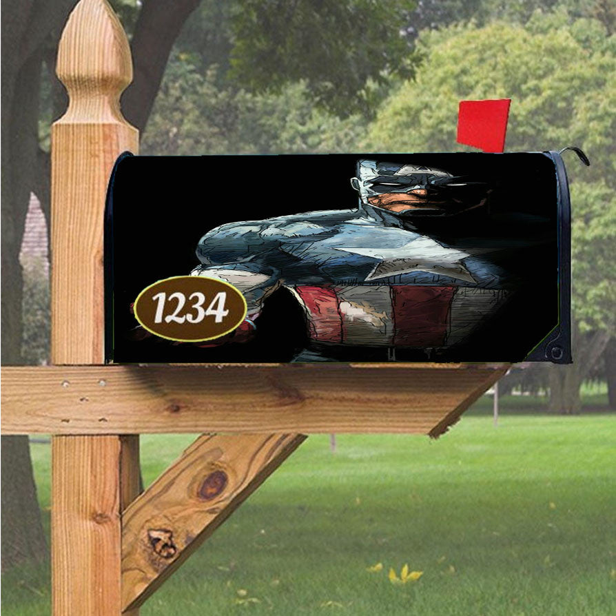 Marvels Captain America Magnetic Mailbox Cover 18" X 21" Outdoor Decor