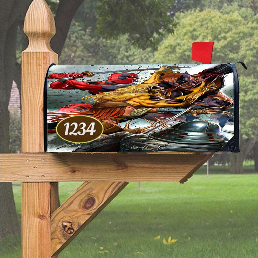 Marvels Fighting Magnetic Mailbox Cover 18" X 21" Outdoor Decor