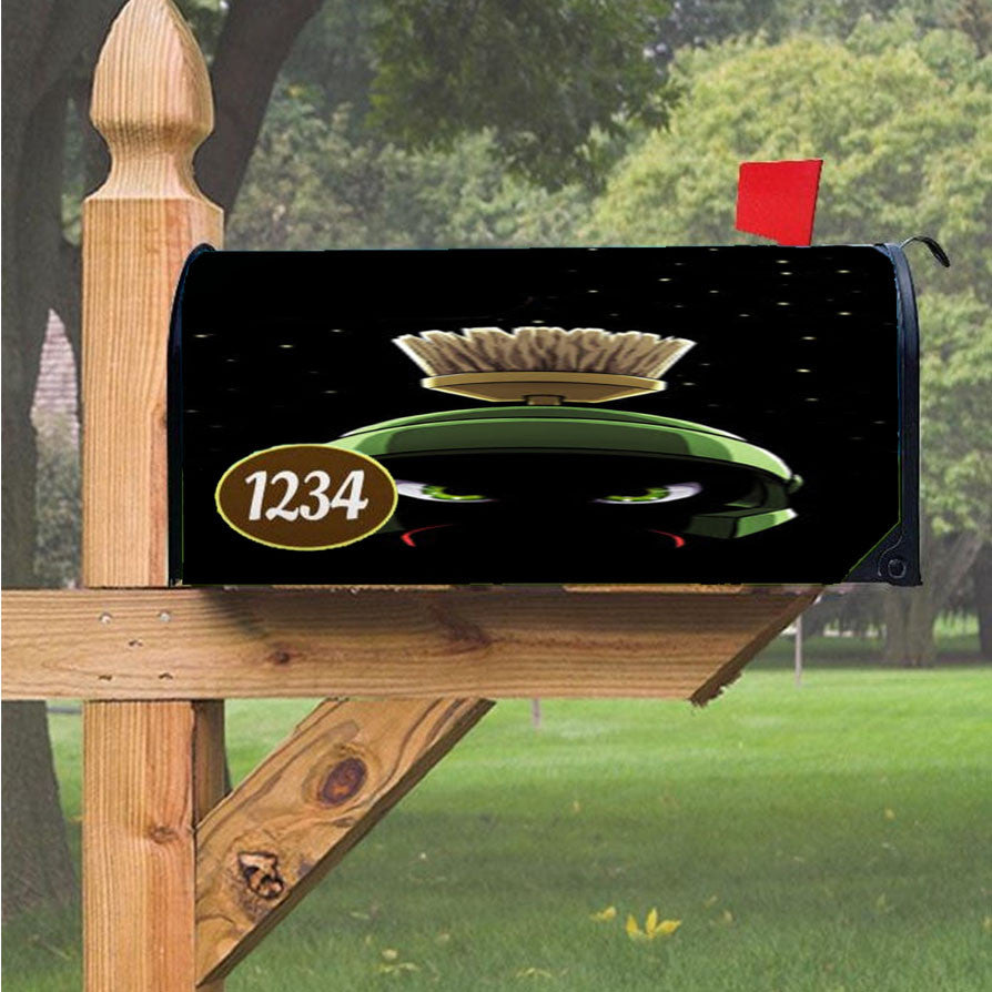 Marvin The Martian Face Magnetic Mailbox Cover 18" X 21" Outdoor Decor