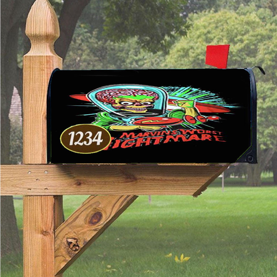 Marvin The Martian Nightmare Magnetic Mailbox Cover 18" X 21" Outdoor Decor