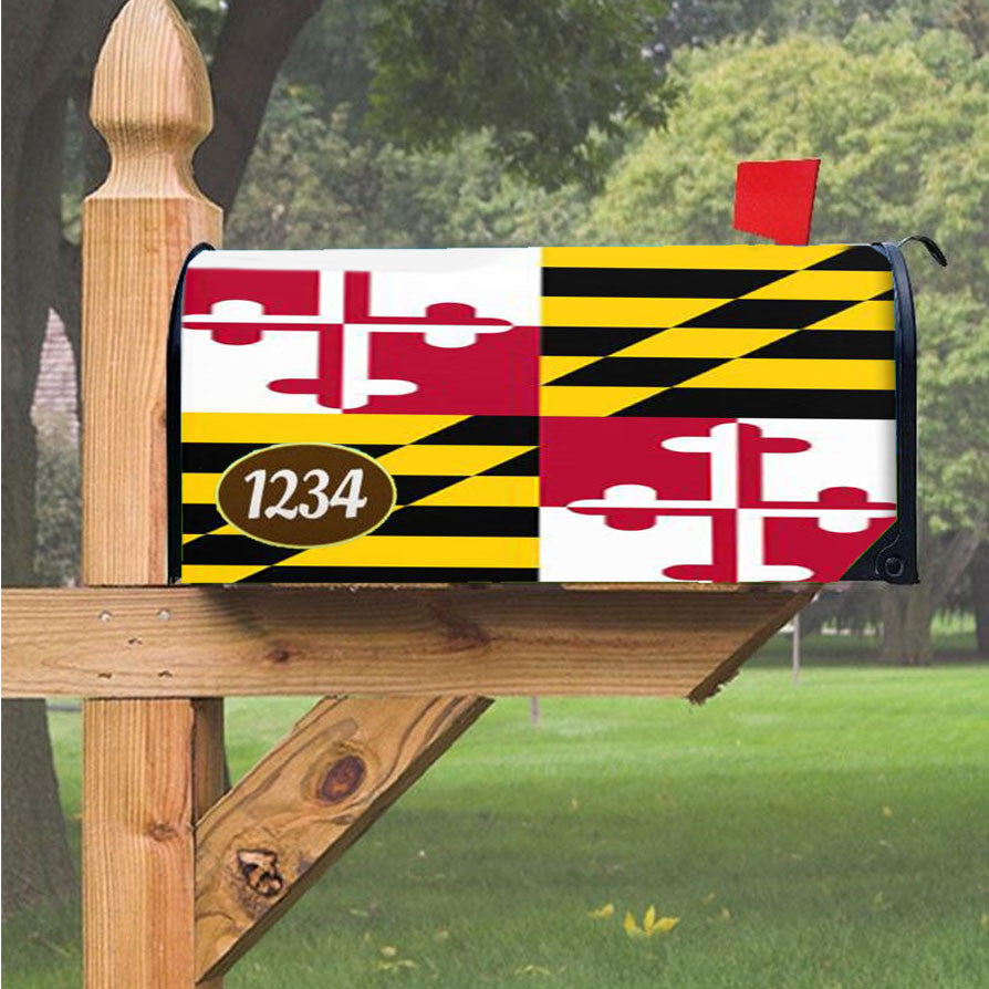 Maryland Flag Magnetic Mailbox Cover 18" X 21" Outdoor Decor