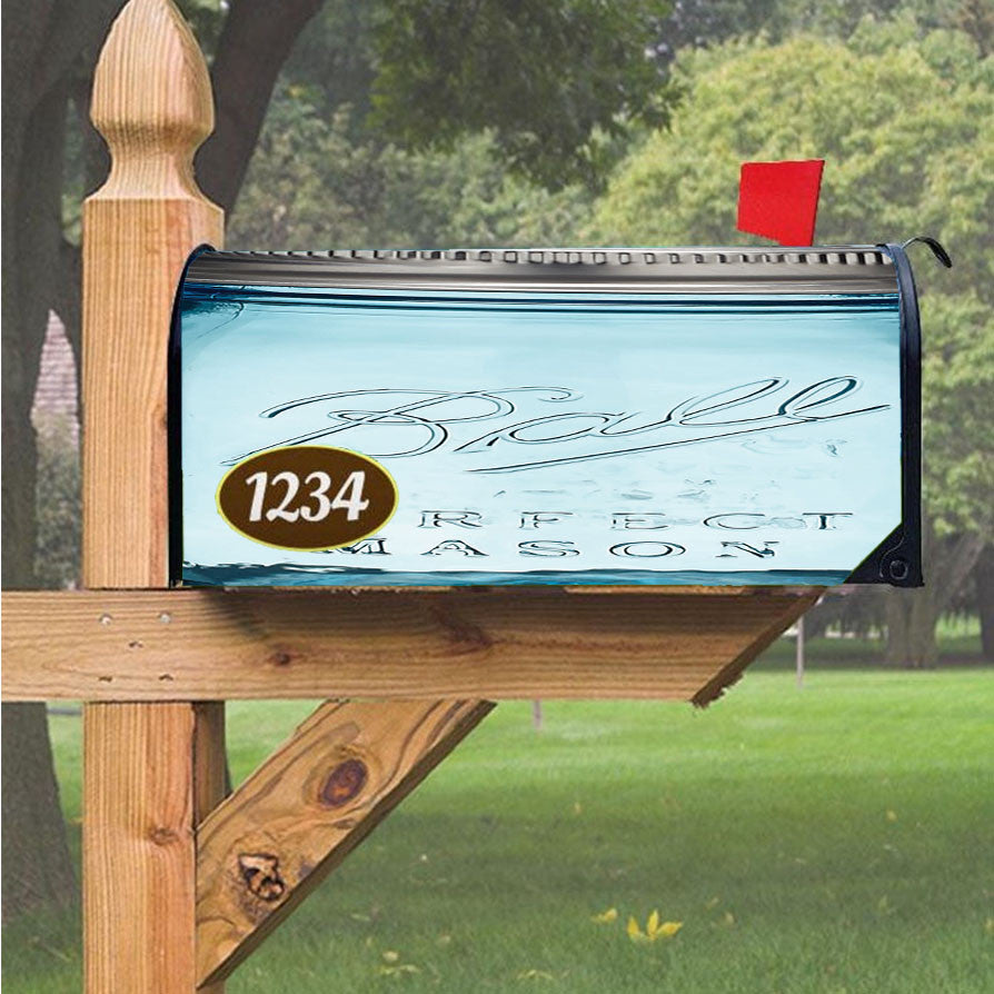 Mason Jar Magnetic Mailbox Cover 18" X 21" Outdoor Decor