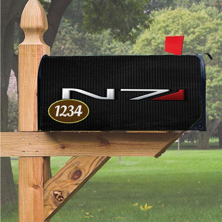 Mass Effect N7 Texture Magnetic Mailbox Cover 18" X 21" Outdoor Decor