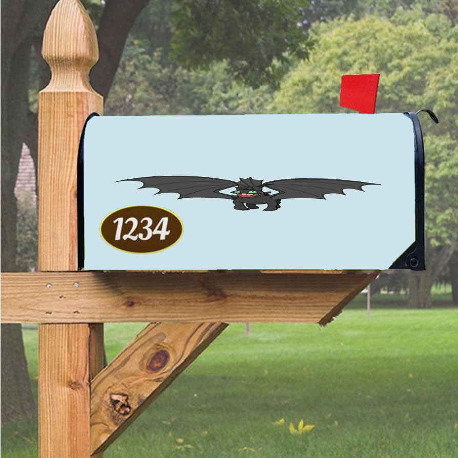 Mating Toothless Dance Magnetic Mailbox Cover 18" X 21" Outdoor Decor
