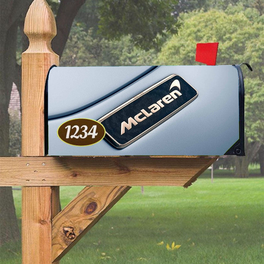 Mclaren Speedtail Logo 4K Magnetic Mailbox Cover 18" X 21" Outdoor Decor