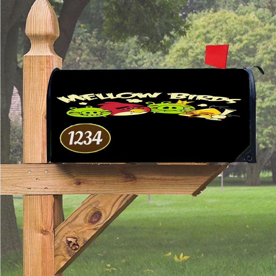 Mellow Bird Angry Bird Get High Magnetic Mailbox Cover 18" X 21" Outdoor Decor