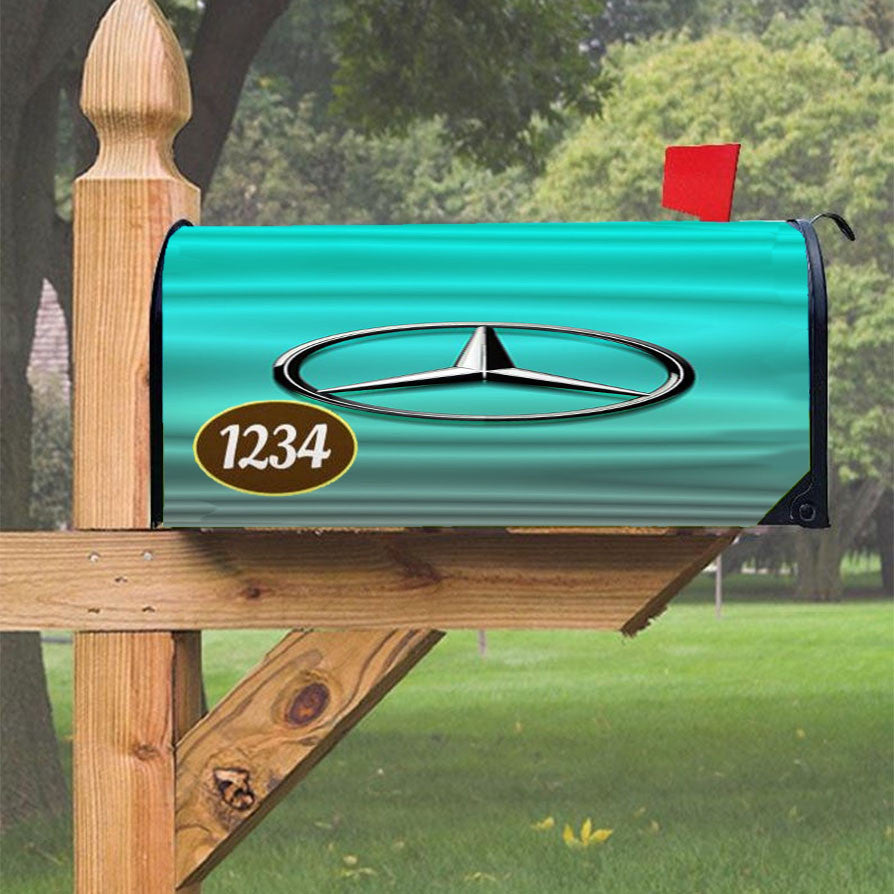 Mercedes Benz 2 Magnetic Mailbox Cover 18" X 21" Outdoor Decor