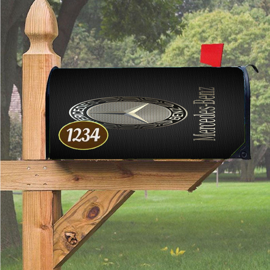 Mercedes Benz Car Logo Magnetic Mailbox Cover 18" X 21" Outdoor Decor