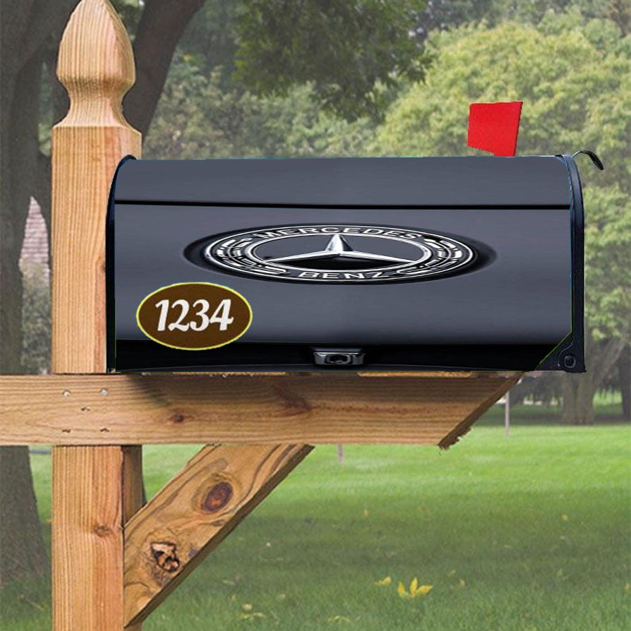 Mercedes Benz Emblem Magnetic Mailbox Cover 18" X 21" Outdoor Decor