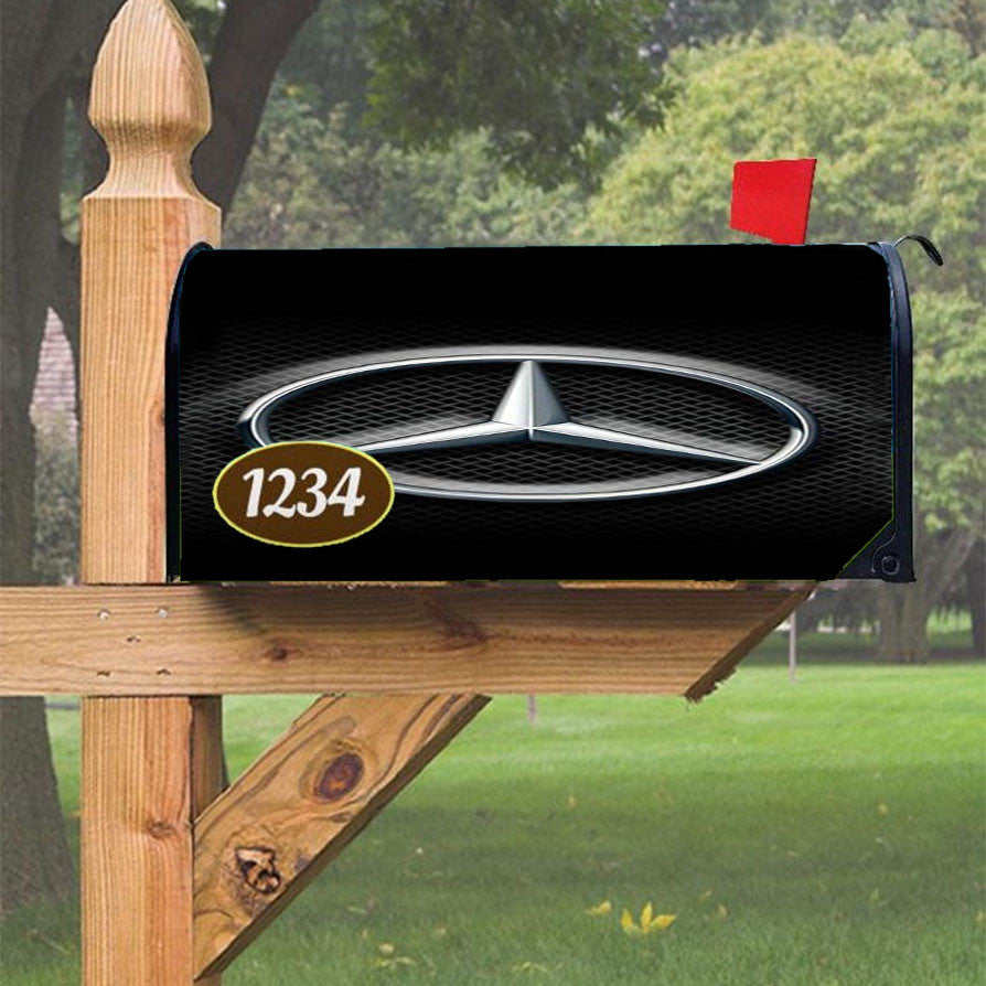 Mercedes Benz Unique Magnetic Mailbox Cover 18" X 21" Outdoor Decor