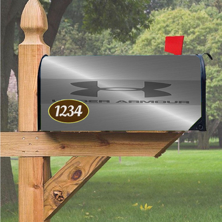 Metalic Under Armour Magnetic Mailbox Cover 18" X 21" Outdoor Decor