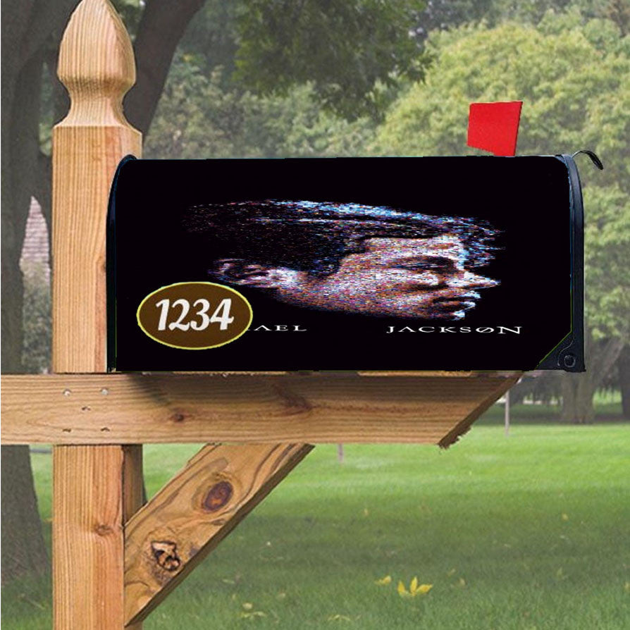 Michael Jackson Abstract Face Magnetic Mailbox Cover 18" X 21" Outdoor Decor