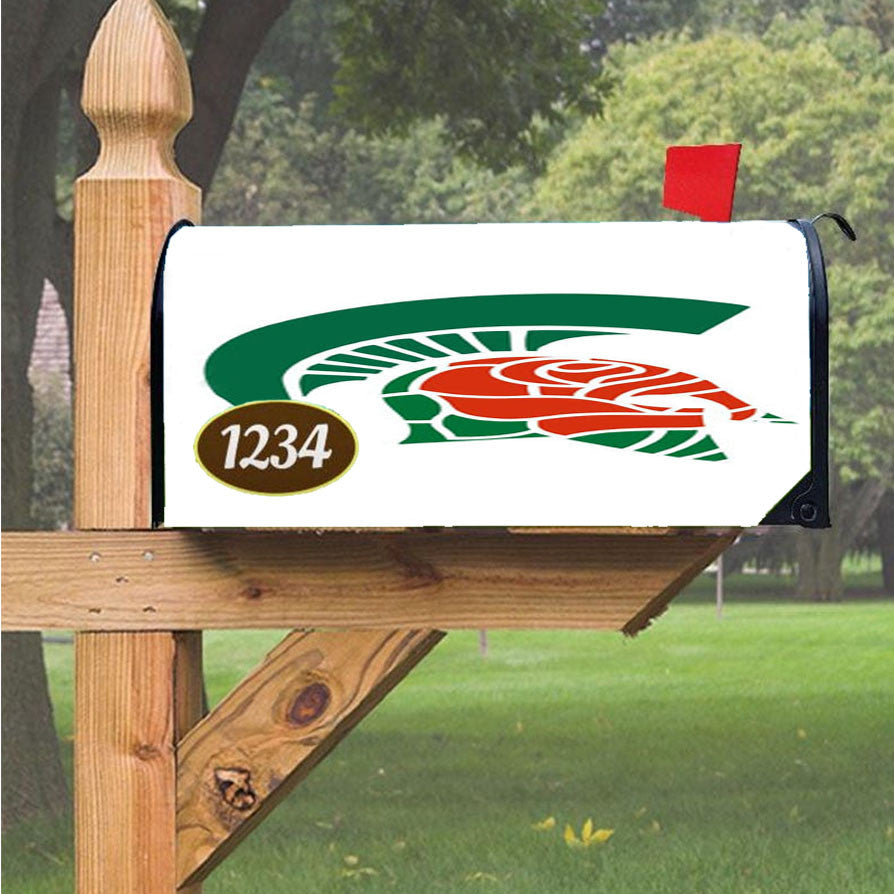 Michigan Spartan Roses Magnetic Mailbox Cover 18" X 21" Outdoor Decor