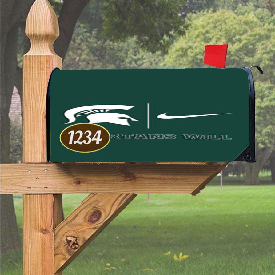 Michigan State Spartans Nike Magnetic Mailbox Cover 18" X 21" Outdoor Decor