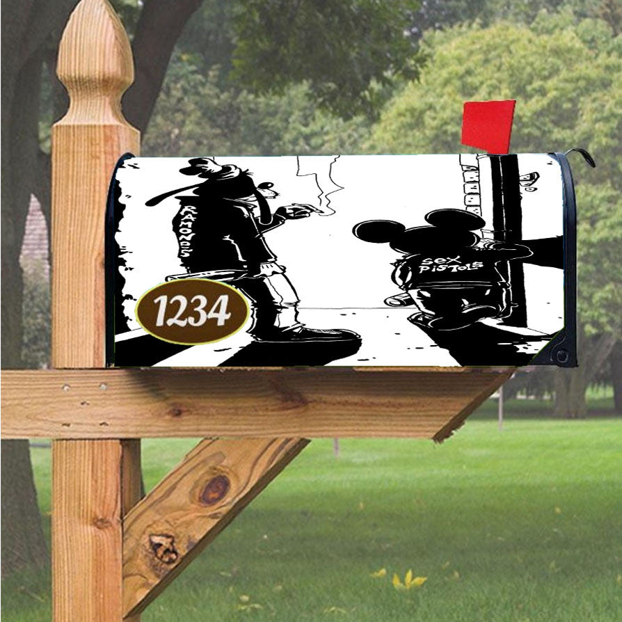 Mickey And Goofy Magnetic Mailbox Cover 18" X 21" Outdoor Decor