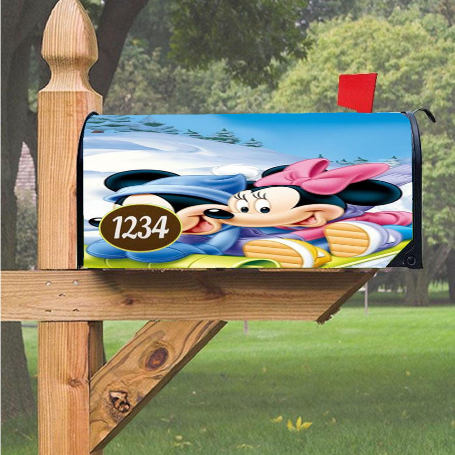 Mickey And Minnie Mose Magnetic Mailbox Cover 18" X 21" Outdoor Decor