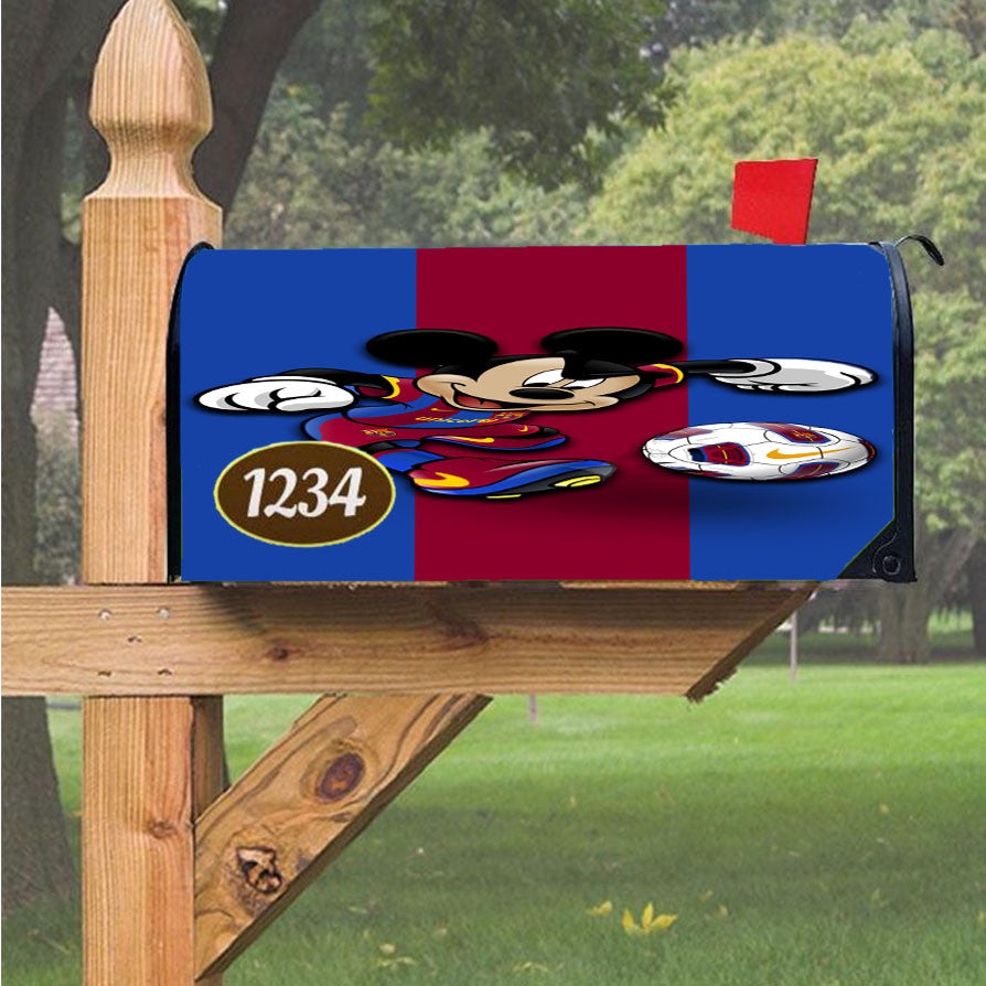 Mickey Barcelona Magnetic Mailbox Cover 18" X 21" Outdoor Decor