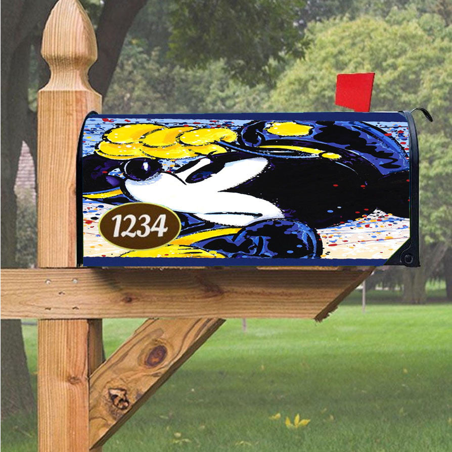 Mickey Disney Police Magnetic Mailbox Cover 18" X 21" Outdoor Decor
