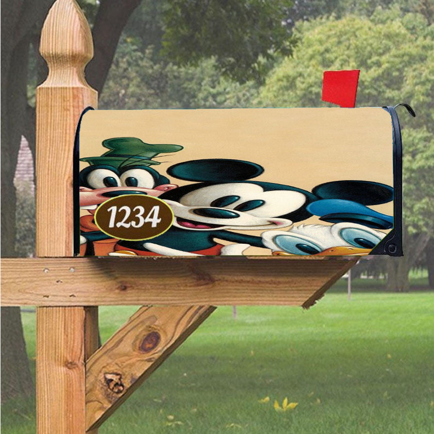 Mickey Donald Goofy Magnetic Mailbox Cover 18" X 21" Outdoor Decor