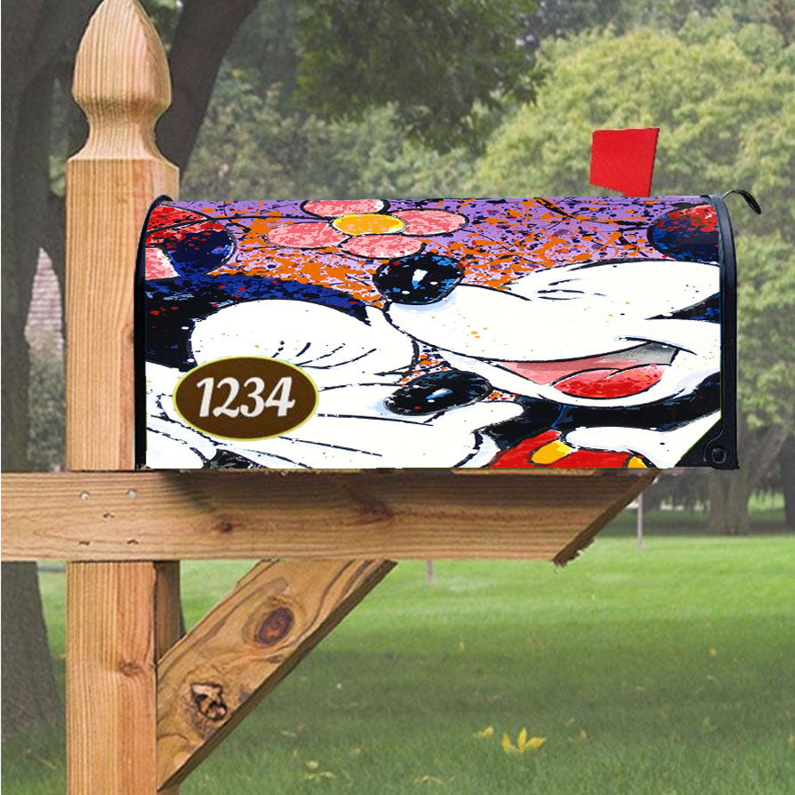 Mickey Love Minnie Magnetic Mailbox Cover 18" X 21" Outdoor Decor