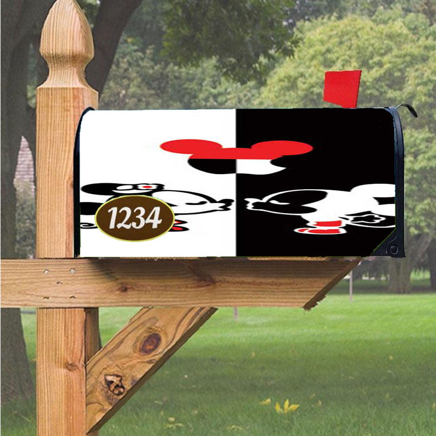 Mickey Minnie Apple Ears Magnetic Mailbox Cover 18" X 21" Outdoor Decor