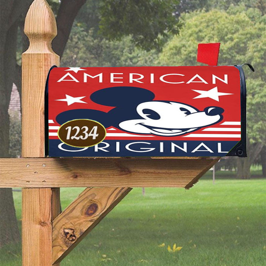 Mickey Mouse American Original Magnetic Mailbox Cover 18" X 21" Outdoor Decor