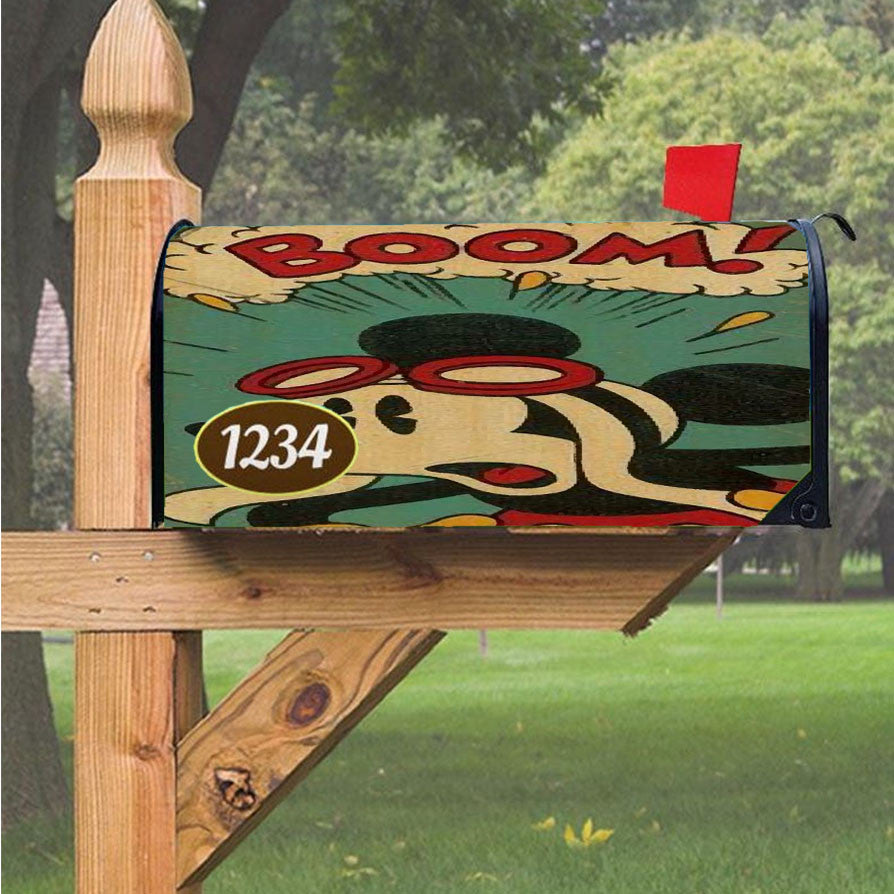 Mickey Mouse Disney Comic Magnetic Mailbox Cover 18" X 21" Outdoor Decor