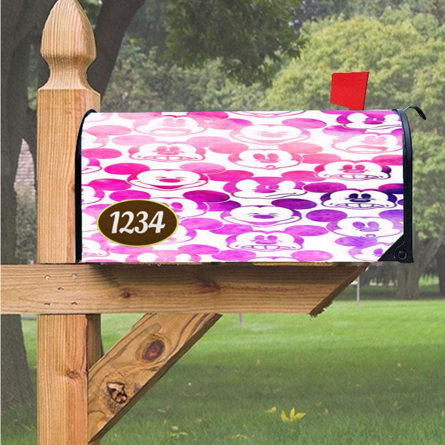 Mickey Mouse Emoticon Wallpaper Magnetic Mailbox Cover 18" X 21" Outdoor Decor