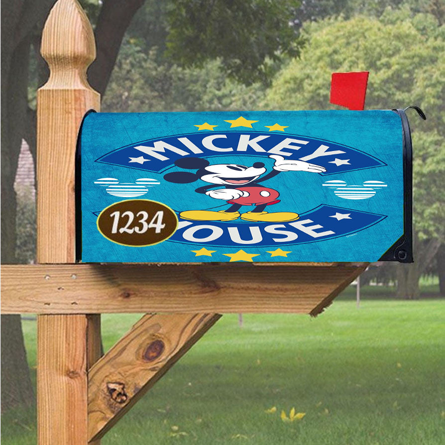 Mickey Mouse Stars Magnetic Mailbox Cover 18" X 21" Outdoor Decor