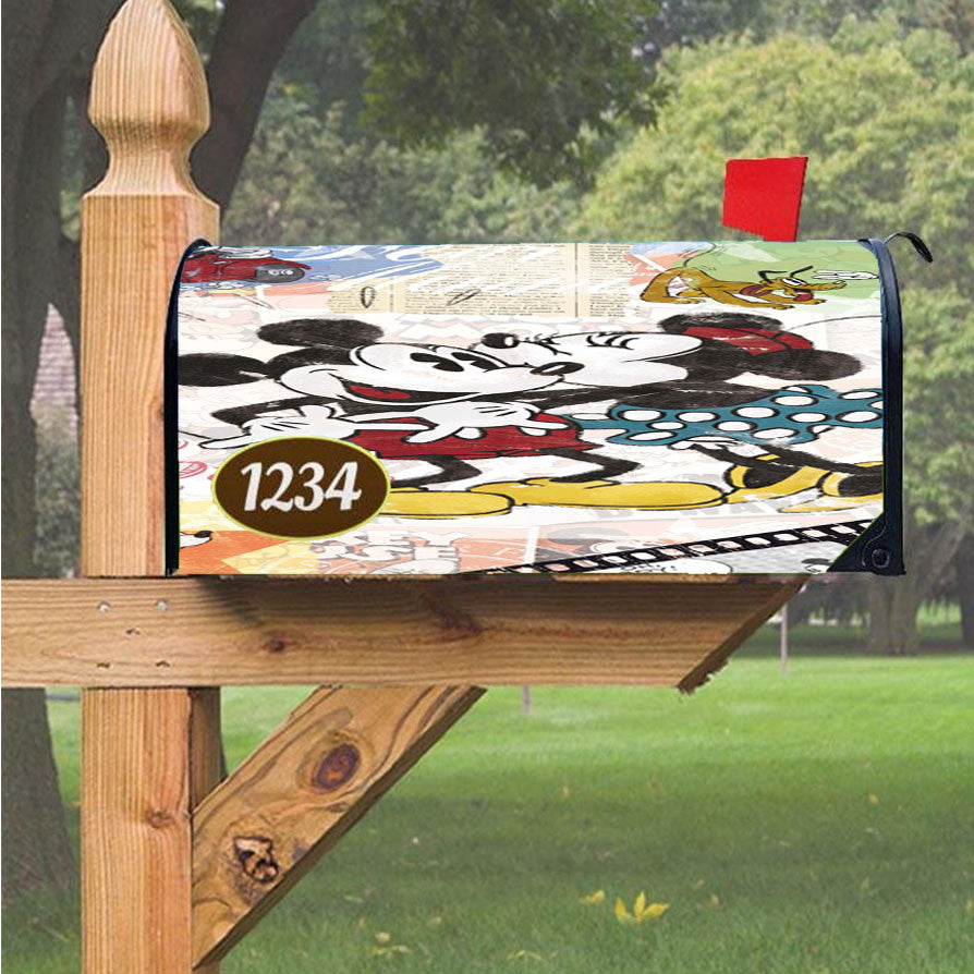 Mickey Retro Minnie Mouse Magnetic Mailbox Cover 18" X 21" Outdoor Decor