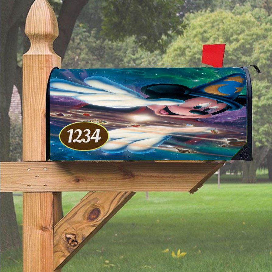 Mickey Universe Magnetic Mailbox Cover 18" X 21" Outdoor Decor
