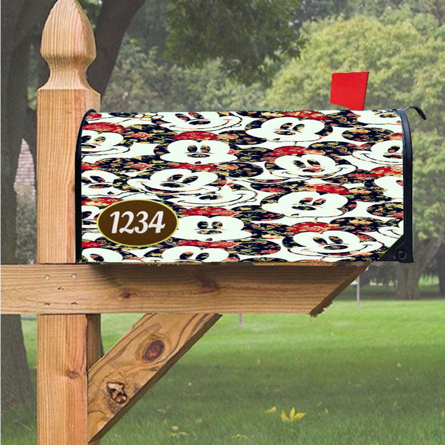 Micky Mouse Flower Magnetic Mailbox Cover 18" X 21" Outdoor Decor