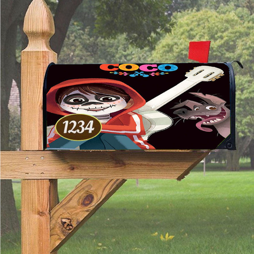 Miguel And Dante Of Disney Coco Magnetic Mailbox Cover 18" X 21" Outdoor Decor