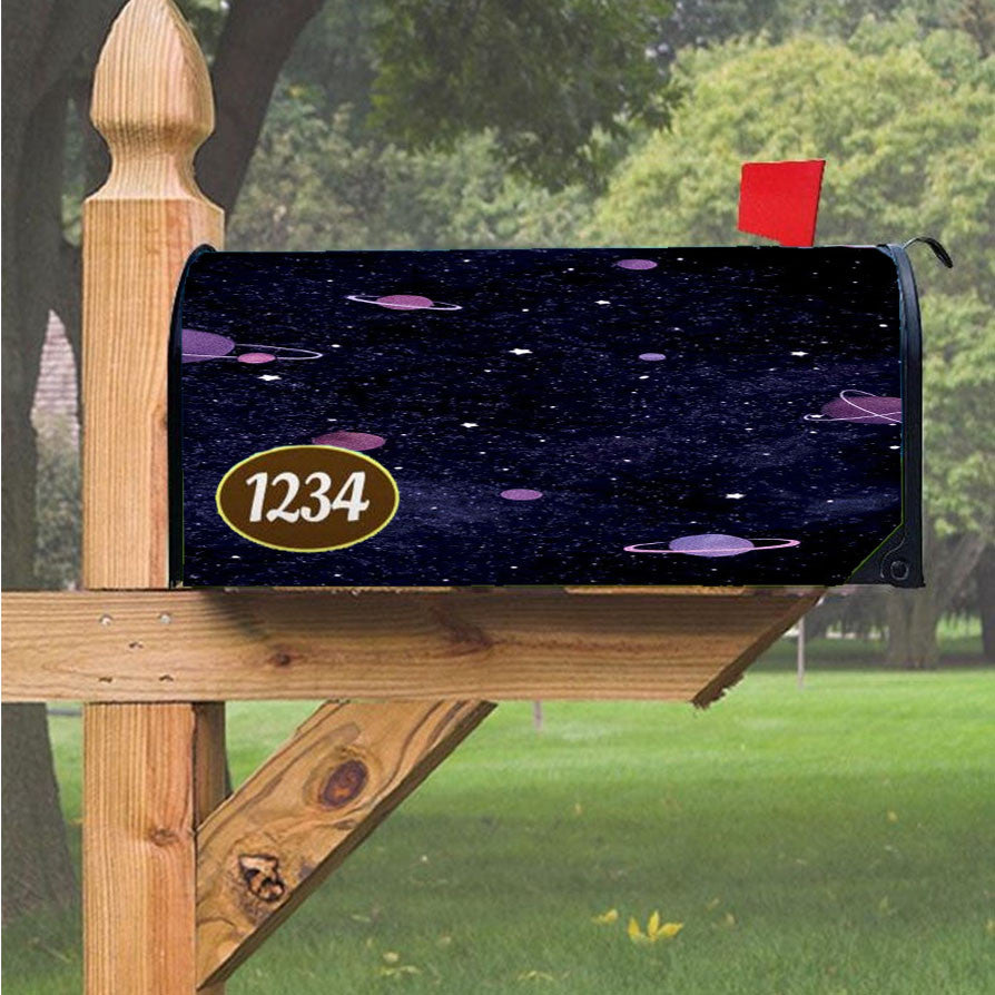 Milky White Galaxy Pattern Magnetic Mailbox Cover 18" X 21" Outdoor Decor