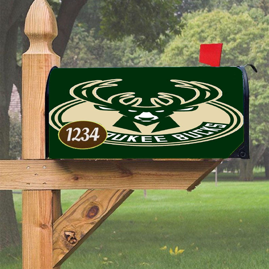 Milwaukee Bucks Logo Magnetic Mailbox Cover 18" X 21" Outdoor Decor
