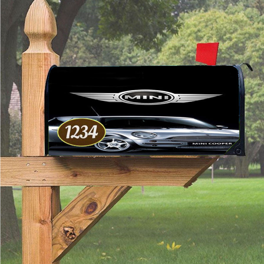 Mini Cooper Car Logo Magnetic Mailbox Cover 18" X 21" Outdoor Decor