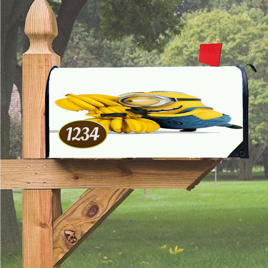 Minion Banana Magnetic Mailbox Cover 18" X 21" Outdoor Decor