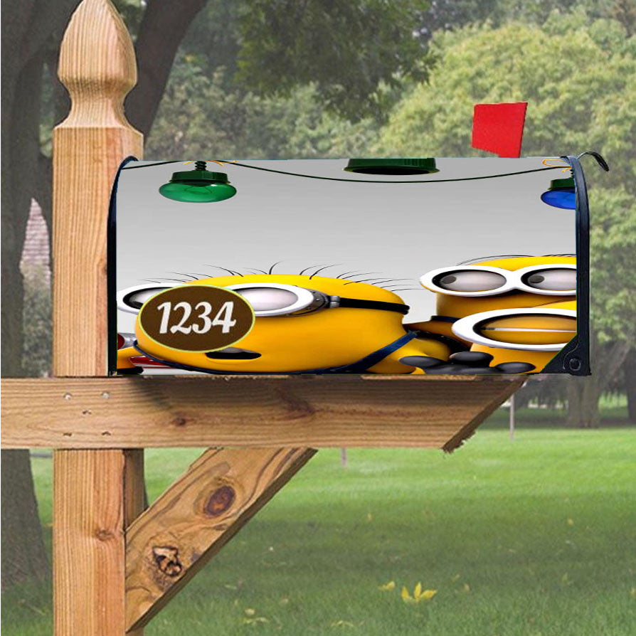 Minion Christmas Magnetic Mailbox Cover 18" X 21" Outdoor Decor
