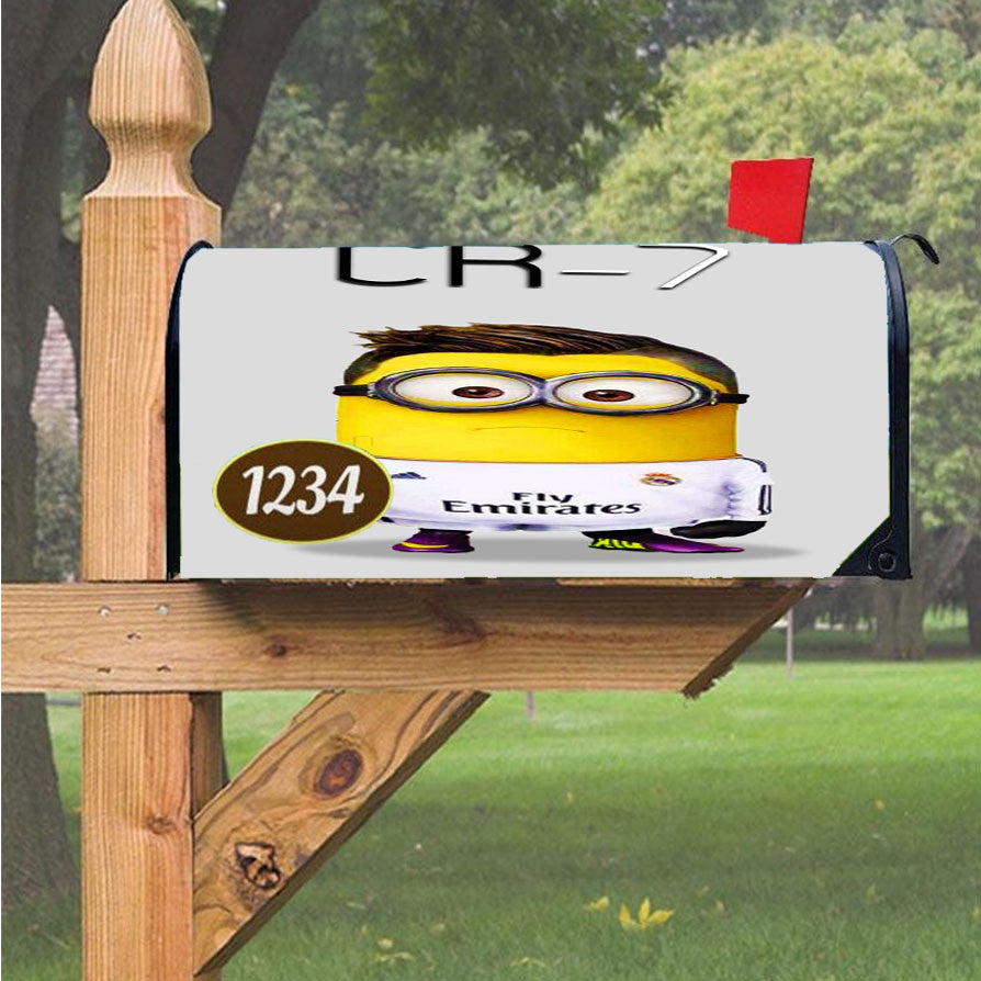 Minion Cr-7 Magnetic Mailbox Cover 18" X 21" Outdoor Decor