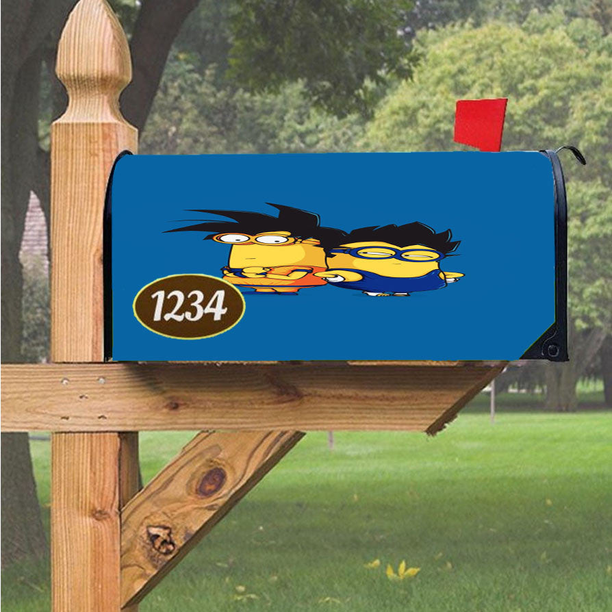 Minion Dragonball Version Magnetic Mailbox Cover 18" X 21" Outdoor Decor