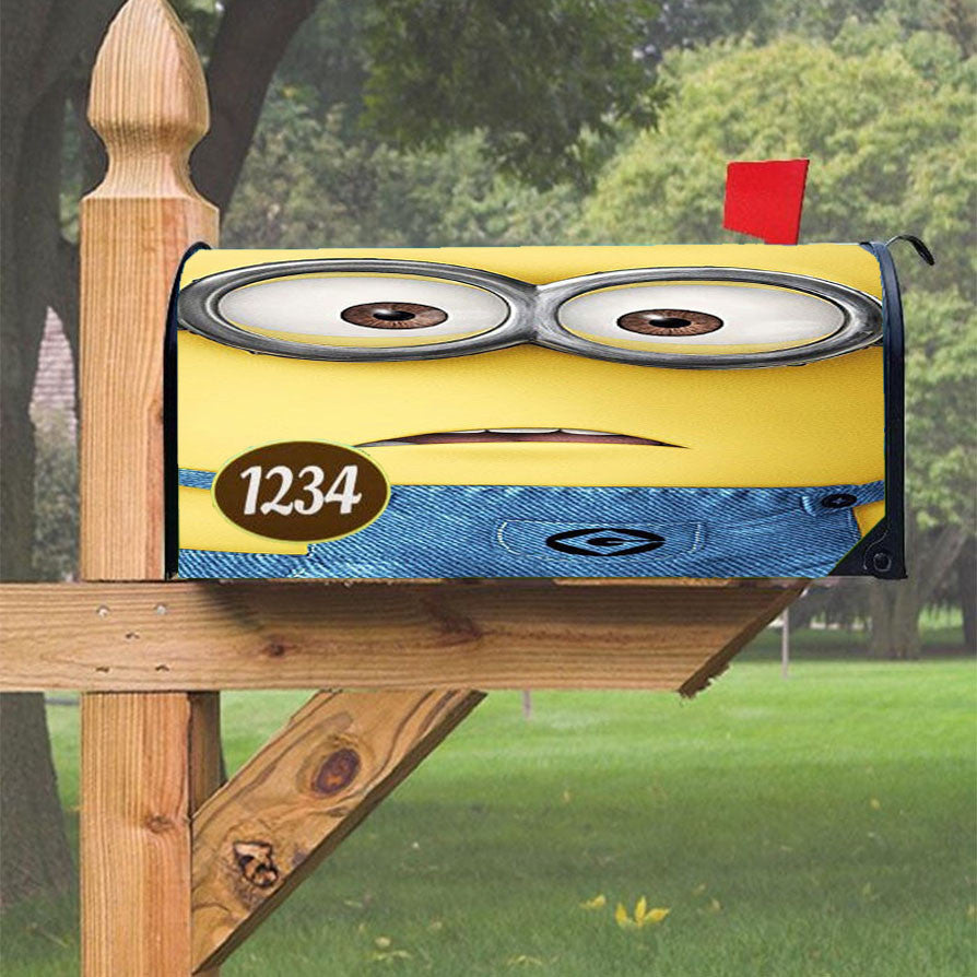 Minion Frown Magnetic Mailbox Cover 18" X 21" Outdoor Decor