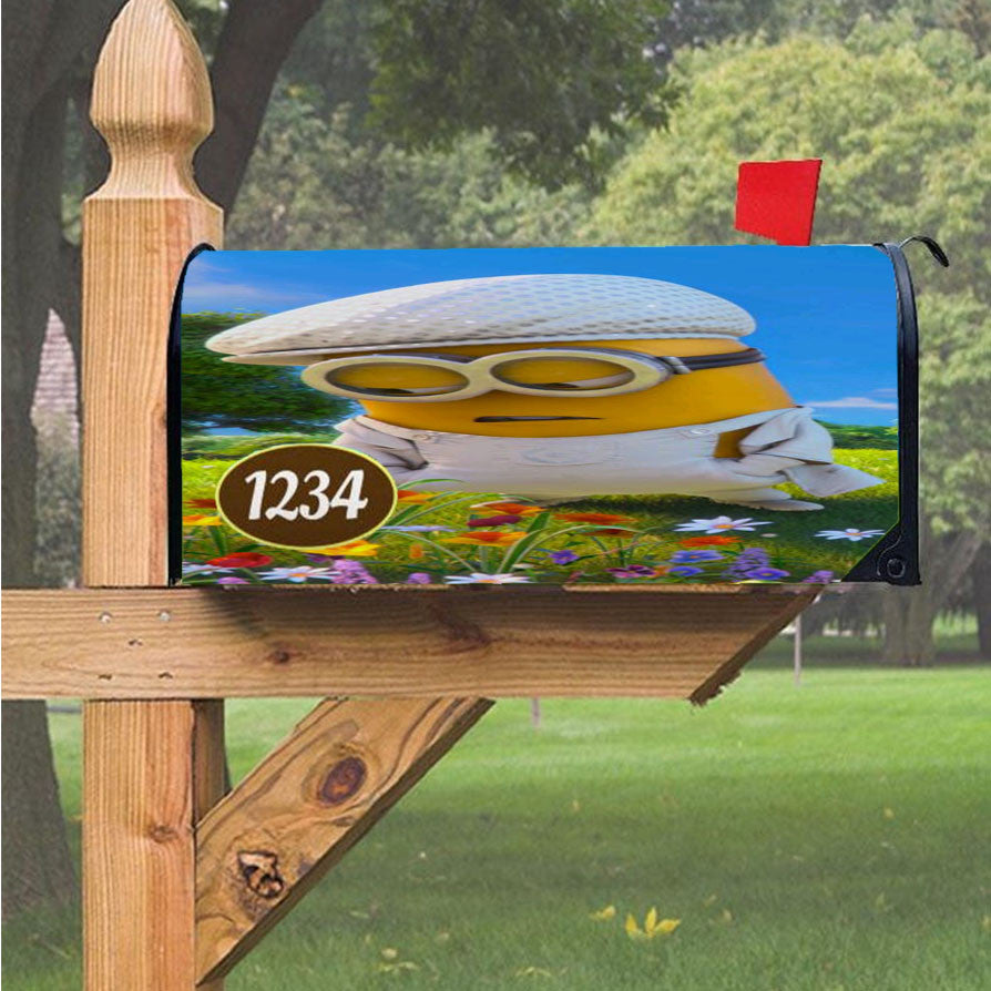 Minion Golf Magnetic Mailbox Cover 18" X 21" Outdoor Decor