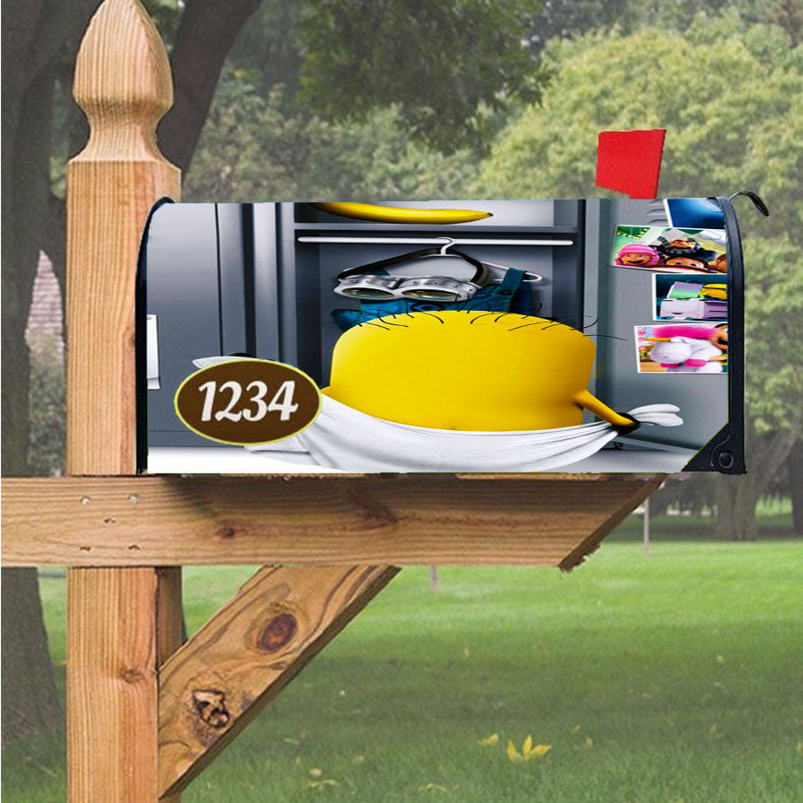Minion Locker Room Magnetic Mailbox Cover 18" X 21" Outdoor Decor