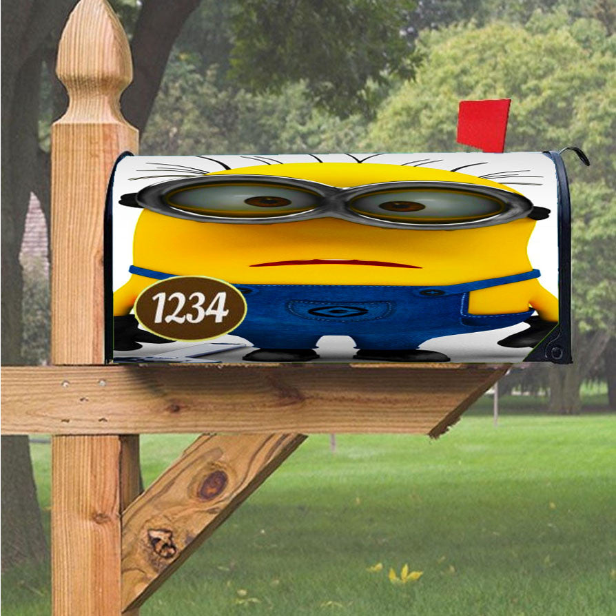 Minion Puzzled Magnetic Mailbox Cover 18" X 21" Outdoor Decor