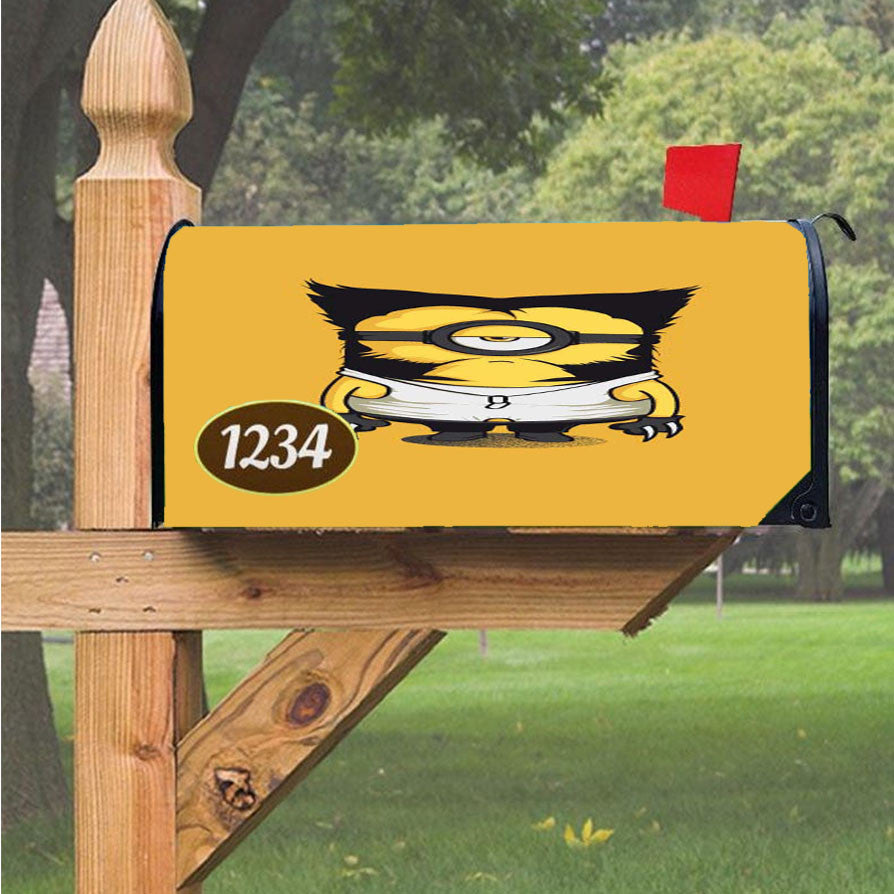 Minion Wolvrine Center Magnetic Mailbox Cover 18" X 21" Outdoor Decor