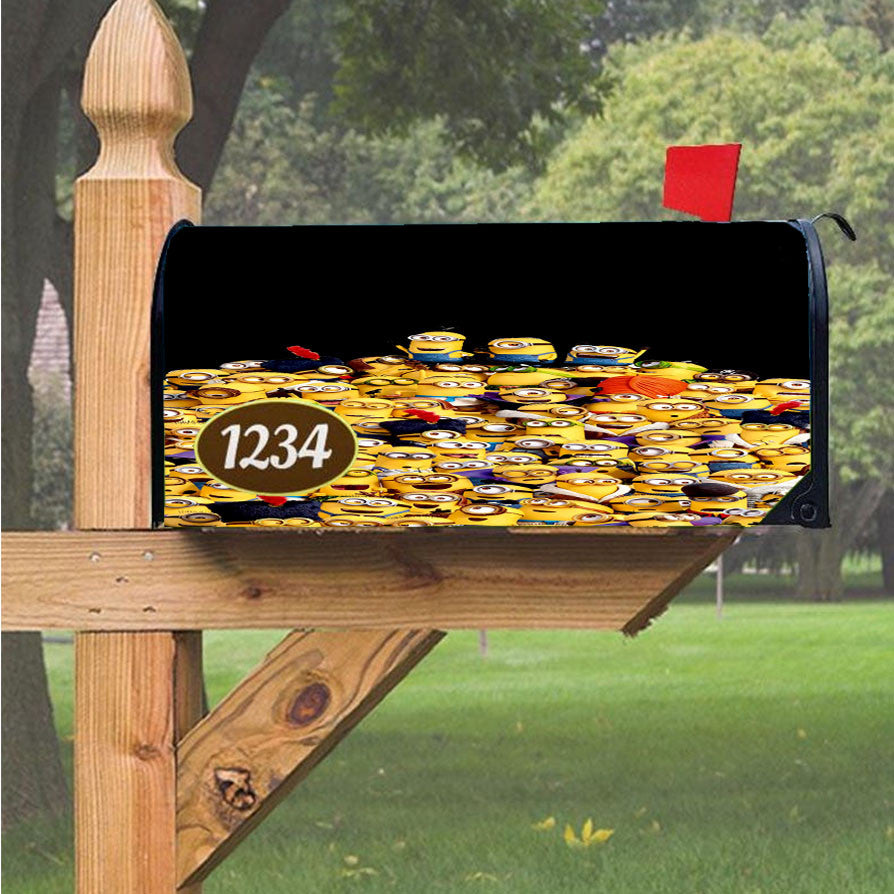 Minions And Friends Magnetic Mailbox Cover 18" X 21" Outdoor Decor