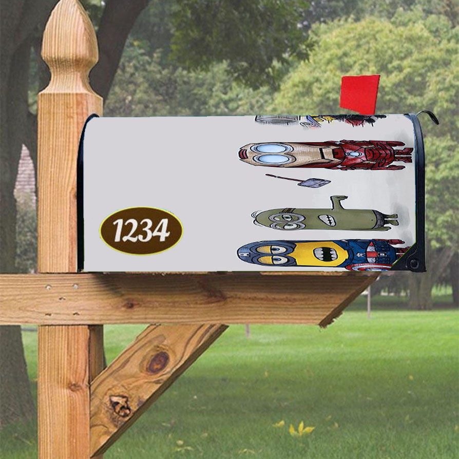 Minions Avenger Magnetic Mailbox Cover 18" X 21" Outdoor Decor