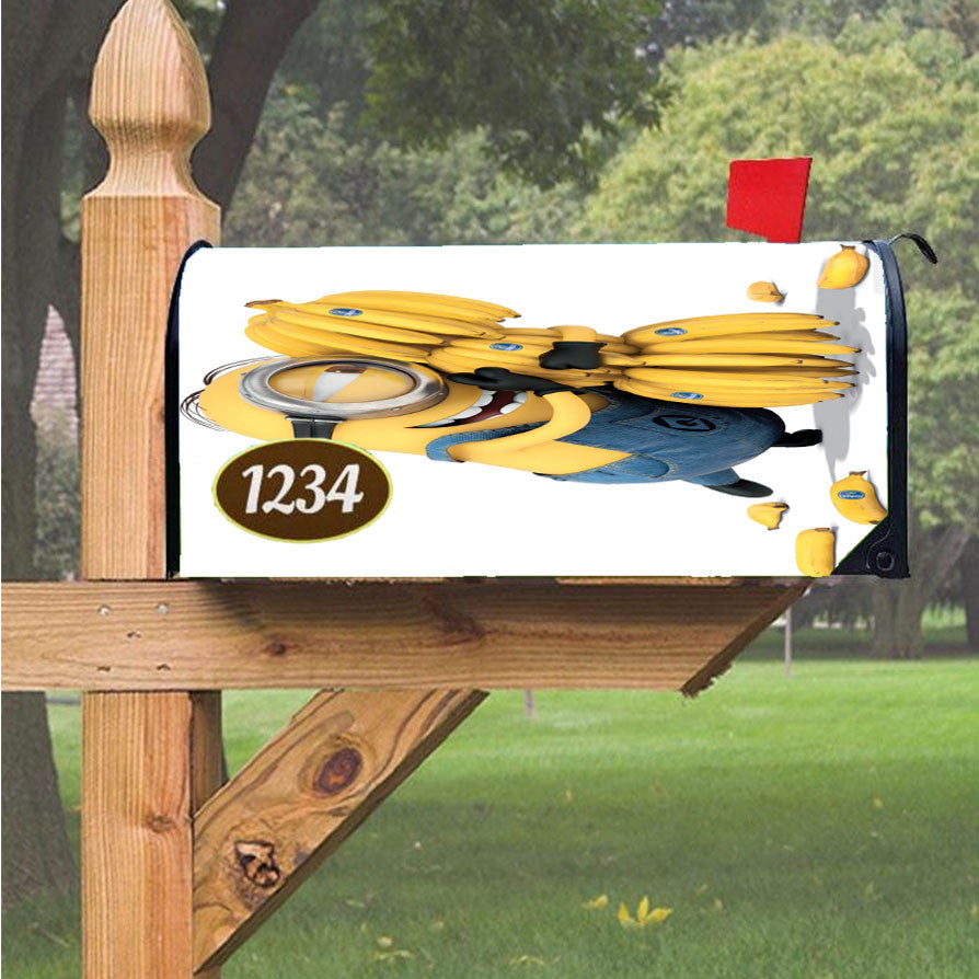 Minions Banana- Magnetic Mailbox Cover 18" X 21" Outdoor Decor